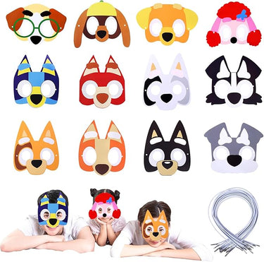 Sidesea Máscaras de fiesta para niños, 12 unidades, máscaras de cosplay, máscaras de fiesta, máscaras de dibujos animados, máscara facial para niños, juegos de rol, adultos, niños, fiestas,